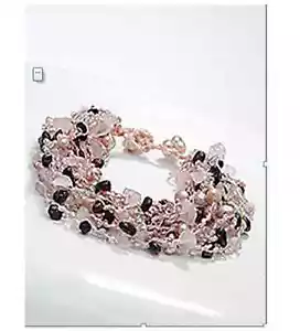 Feines Granat und Perlen Armband - Bild 1 von 1