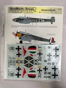 NEU AeroMaster 48-331 Bf-110 Messerschmitt Kriegsmodell Flugzeug 1/48 Aufkleber (ALC3) - Bild 1 von 3