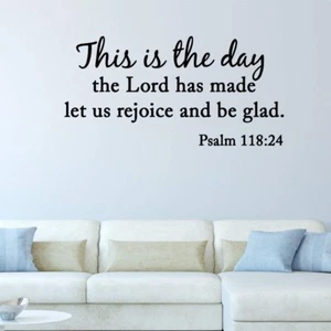 This is the Day the Lord Has Made Vinyl Wall Decal - Inspirational Bible Quote - Picture 1 of 2