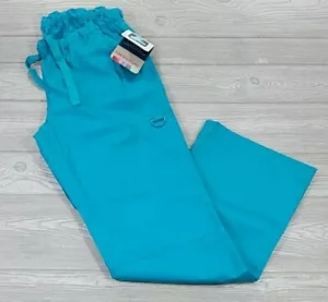 Adar Scrub Pants Women's Small Teal Drawstring New With Tags - Picture 1 of 9