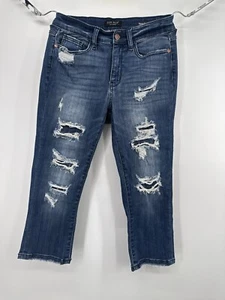 Judy Blue Jeans Damen 5/27 Raw Hem Skinny Fit CROPPED Distressed neuwertig - Bild 1 von 12
