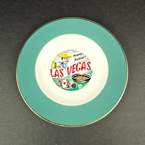 Collectible Howdy Podner Las Vegas 6" Souvenir Plate Vintage - Picture 1 of 4