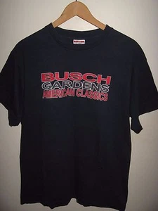Busch Gardens Vintage Tee - 1980's Amusement Park Roller Coaster USA T Shirt Lrg - Picture 1 of 4