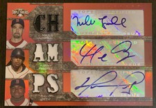 David ORTIZ Manny RAMIREZ LOWELL🔥2008 Topps Triple Threads Relic AUTO 29/36 NM