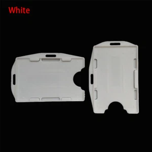 Double Sided Hard Plastic Badge Work ID Card Holder Protector Case Cover Supply - Picture 1 of 31