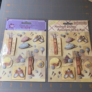 Forever In Time - 3D Glitzer Aufkleber Golfbälle Schuhe - Bild 1 von 3