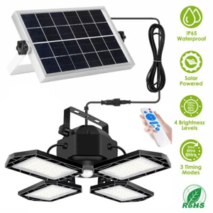 168LED Solar Pendant Light Outdoor Indoor Solar Powered Pendant Light Shed Light - Picture 1 of 12