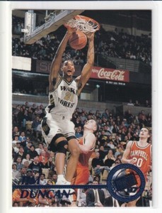 1997 PRESS PASS ROOKIE BLUE TORQUERS PARALLEL TIM DUNCAN SPURS CARD#1
