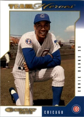 2003  Donruss Team Heroes  #107 Ernie Banks  Chicago Cubs HOF *+* - Image 1 of 2