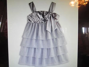 American Girl CL MYAG SILVER SHIMMER DRESS SIZE 7 for Girls NEW Gown - Picture 1 of 1