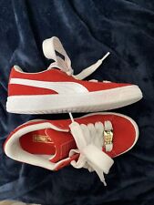 Puma New Red Suede Classic Sneaker 1968 Lace DetaIl Kids Size 1  Sneakers Shoes