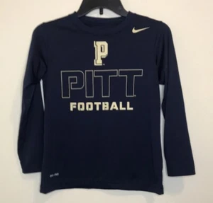 Nike Pitt Football Blue And Yellow Long Sleeve T-Shirt Size Boys Small - Picture 1 of 8