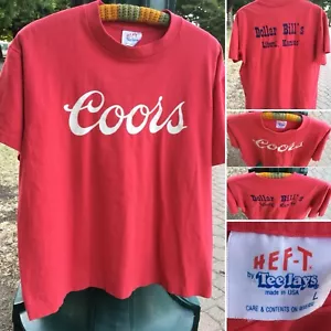 Vintage Coors Dollar Bill’s Liberal Kansas T-Shirt 70s 80s Hef-T 1980s Size L - Picture 1 of 12