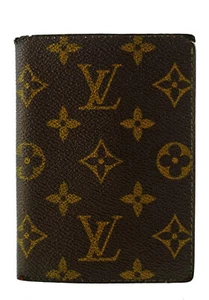 Authentic Vintage 1980s LOUIS VUITTON LV Monogram Leather Passport Cover Wallet - Picture 1 of 9