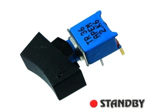 4 pcs Subminiature rocker switch TR36W00000012 APEM version ON-ON gold plated - Imagen 1 de 4
