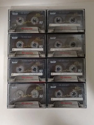 Lotto 8x BASF EMTEC 90 FE I ferro extra 1999 musicassette vergini cassette tape - Imagen 1 de 2