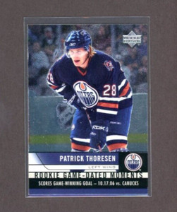 2006-07 Upper Deck Rookie Game Dated Moments #RGD8 Patrick Thoresen    *20954