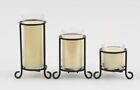 Yankee Candle Candle Holder for Pillar Candles Black Scroll Design Set of Three 