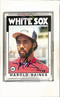 HAROLD BAINES 2004 TOPPS ORIGINALS 1986 BUYBACK AUTOGRAPH CARD 56/93 - Image 1 of 2