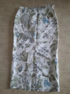 Maxi Falda Talbots Petites Forrada Línea A Talla 4 Floral 100% Lino - Imagen 1 de 3
