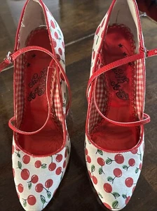 Damenschuhe FAUGHTY MONKEY elegante hohe Absätze rot Kirsche Größe 7,5 - Bild 1 von 9