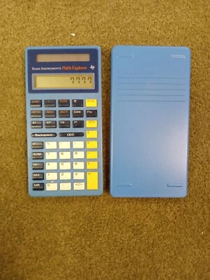 1988 Vintage TI Texas Instruments Math Explorer Calculator w/Cover & CARD TESTED - Image 1 of 2