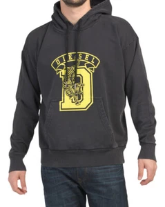 248,00 $! DIESEL Herren 2XL (XXL) S-ALBY-B8 Logo vorne Kordelzug schwarz Hoodie - Bild 1 von 7