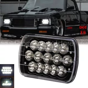 Square Black 5x7 7x6 LED Headlight H6054 for Nissan Pickup Hardbody 240SX D21 NX - Picture 1 of 9