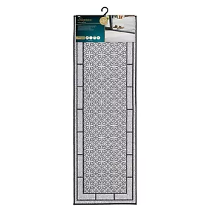 JVL Avanti Machine Washable Entrance Runner Doormat, 50x150cm - Grey - Picture 1 of 20