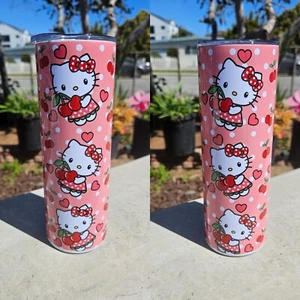 Hello Kitty Cherry 20oz Edelstahl Becher Neu - Bild 1 von 1