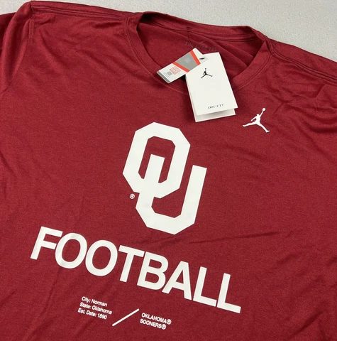 Nike Dri-Fit Oklahoma Sooners T-Shirt Crewneck Short Sleeve Sz XL NWT Cover
