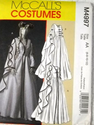 Renaissance Dress Misses size 6-12 McCalls 4997 Sewing Pattern - Image 1 of 2