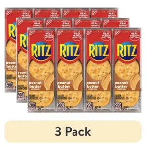 (3 pack) RITZ Peanut Butter Sandwich Crackers, 8 - 1.38 oz Packs - Picture 1 of 9