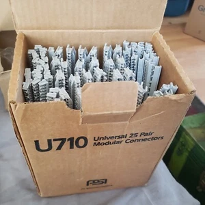 U710 UNIVERSAL 24 PAIR MODULAR CONNECTORS FILLED STRAIGHT/HALFTAP SOLID CAP 24 C - Picture 1 of 3