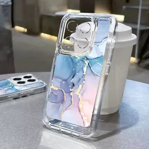 For Xiaomi 13T 11T Redmi Note 13 12 11 10 Pro Marble Soft TPU Clear Case Cover - Picture 1 of 24