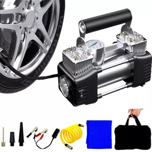 Heavy Duty Portable Air Compressor Car Tire Inflator Electric Pump Auto 12V - Picture 1 of 11