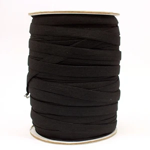 New Soft Polyester Elastic Band for many application 1/2 inch, 144 Yard/ro Black - Picture 1 of 2