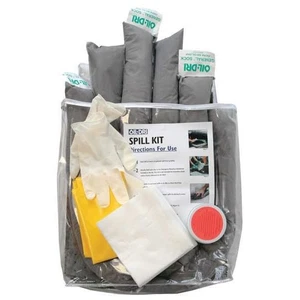 Verschüttungsset Universal saugfähige Tasche 7 GAL Pads Socken Tücher Öl-Tri Reinigung - Bild 1 von 3