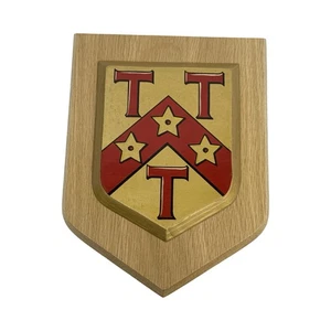 Placa/escudo de madera vintage St Antony’s College Oxford University Heráldic Mess - Imagen 1 de 5