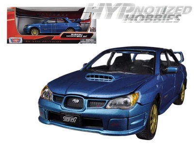 MOTORMAX 1:24 SUBARU IMPREZA WRX STI DIE-CAST BLUE 73330 - Image 1 of 2