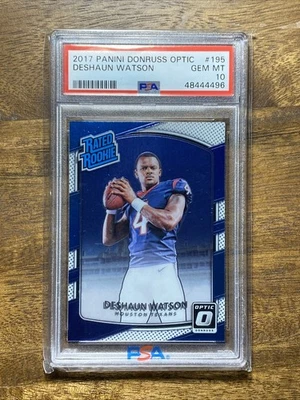 Deshaun Watson RC 2017 Panini Donruss Optic #195 Rookie PSA 10 Foto 1 de 2