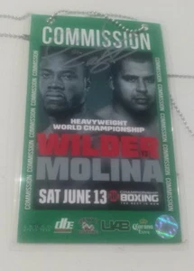 Deontay Wilder handsignierter Presseausweis - Bild 1 von 3