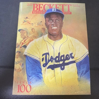 Beckett Baseball Mensual Julio 1993 Edición #100 Jackie Robinson Foto 1 de 2
