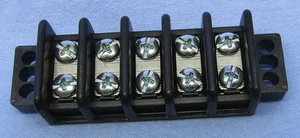 13-1605, Philmore 5 Position Dual Row Terminal Block Barrier Strip ~ 30A @ 600V - Picture 1 of 1