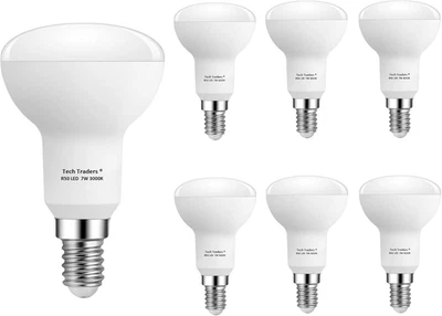 Riflettore R50 Lampadine LED, E14, 7 W, Luce Bianca Calda, Confezione Da 6 Pezzi - Immagine 1 di 4