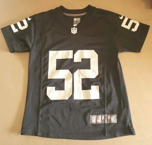 NFL Football Nike Raiders Khalil Mack #52 On Field Jersey Black Size YOUTH Small - Picture 1 of 7