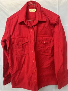 Vintage LL Bean Hemd Gr. 14 rot Chamois Flanell - Rarität 1960’s Era Script Label - Bild 1 von 8