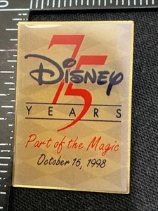 CAST MEMBER DISNEY 75 YEARS PART OF THE MAGIC OCTOBER 15 1998 PIN VINTAGE VTG - Picture 1 of 7