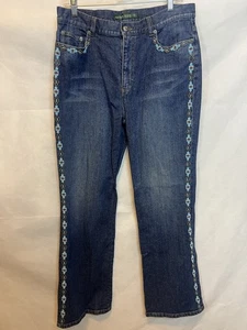 LAUREN JEANS CO RALPH LAUREN JEANS AZULES OCCIDENTALES CON CUENTAS TALLA 12 - Imagen 1 de 10