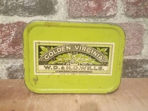 Alte Tabakdose, " GOLDEN VIRGINIA W. D. & H. O. WILLS"  HAND ROLLING TOBACCO,  - Bild 1 von 12